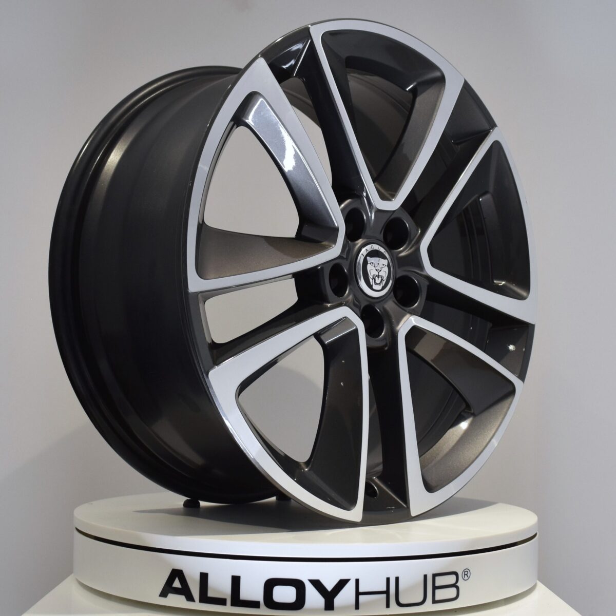 Genuine Jaguar F-Type Volution Style 5058 5 Twin Spoke 19" inch Alloy Wheels with Grey & Diamond Turned Finish GX53-1007-CA GX53-1007-BA