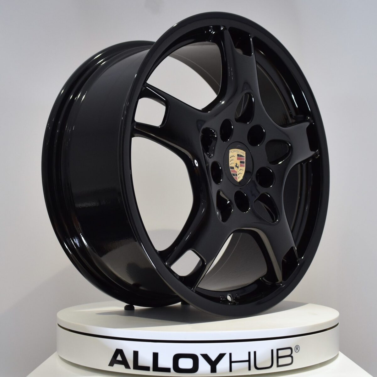 Genuine Porsche 911 997 Carrera 4/4S Lobster Claw Alloy Wheels With Gloss Black Finish 99736215601 99736236200