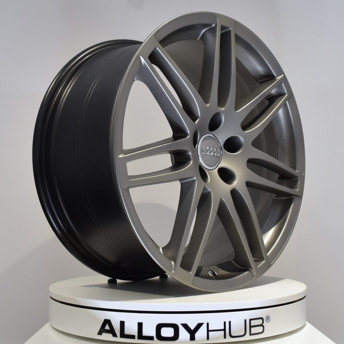 Genuine Audi TT TTS MK2 8J 19" Inch 7 Double Spoke S-Line Black Edition Alloy Wheels with Satin Grey Finish 8J0 601 025 N