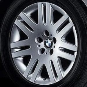 Genuine BMW 7 Series E65 E66 E67 E68 Style 93 18″ inch 7 Double Spoke Alloy Wheels with Silver Finish 36116753239
