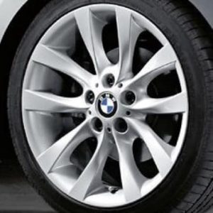 Genuine BMW 1 Series E81 E82 E87 E88 Style 217 18″ inch V Spoke Alloy Wheels with Silver Finish 36116775634 36116779380