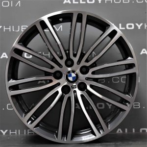 Genuine BMW 5 Series G30 G31 Style 664M Sport 19″ Inch Alloy Wheels with Ferric Grey & Diamond Turned Finish 36117855083 36117855084