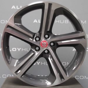 Genuine Jaguar F-Pace Style 5035 Blade Spoke 20" Inch Alloy Wheels with Grey & Diamond Turned Finish T4A4437