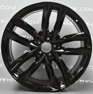 Genuine Audi Q7 4M RS 21″ inch 5 Twin Spoke Alloy Wheels with Gloss Black Finish 4M0 601 025 S