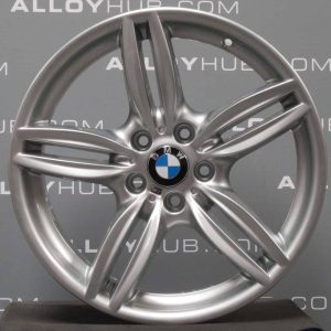 Genuine BMW 5/6 Series F10 F11 F12 F13 F06 Style 351M Sport 19″ inch 5 Twin Spoke Alloy Wheels with Silver Finish 36117842652 36117842653