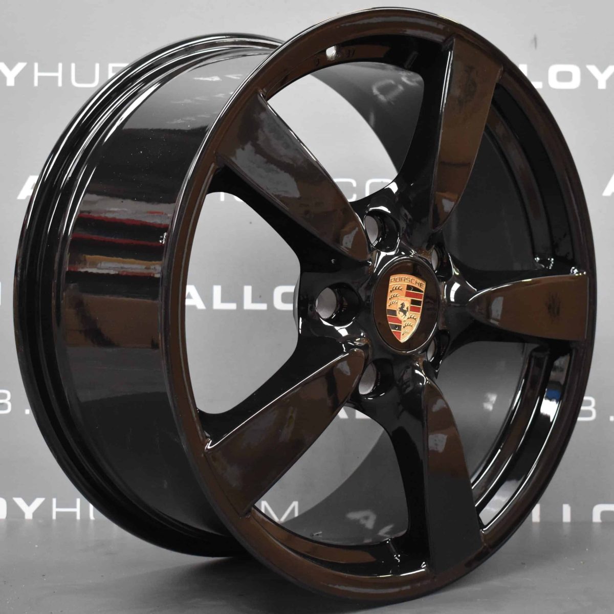 Porsche Cayman 5 Spoke Gloss Black 18" Alloy Wheel