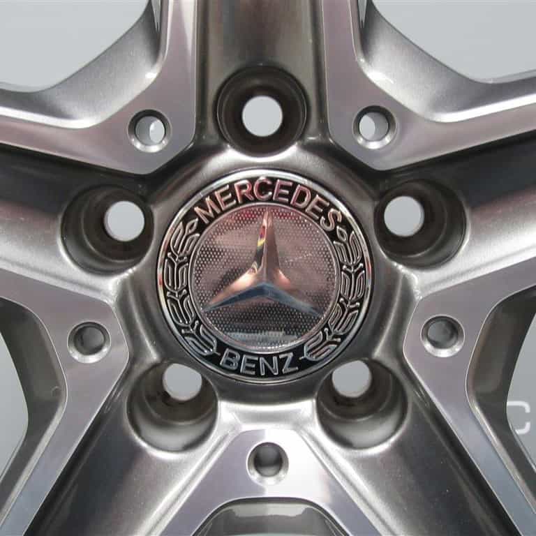 Genuine Mercedes-Benz C-Class W205 AMG 5 Spoke 18" Grey & Polished Alloy Wheels A2054011100 A2054011200