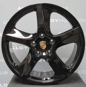 Genuine Porsche Cayenne 955 957 Sport Techno 5 Twist Spoke 20" inch Alloy Wheels with Gloss Black Finish 7L5601025K 7L5601025Q