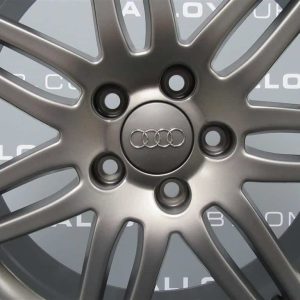 Genuine Audi A3 8P 7 Double Spoke S-Line Black Edition 18″ Inch Alloy Wheels With Satin Grey Finish 8P0 601 025 BC 8AU