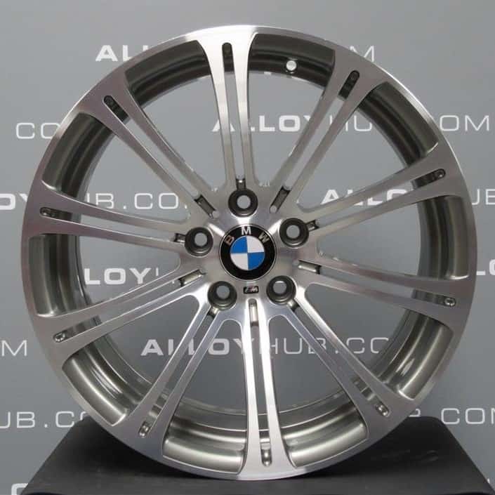 Genuine BMW M3 E90 E91 E92 220M Sport 19" Inch 10 Double Spoke Alloy Wheels with Grey & Diamond Turned Finish 36112283555 36112283556