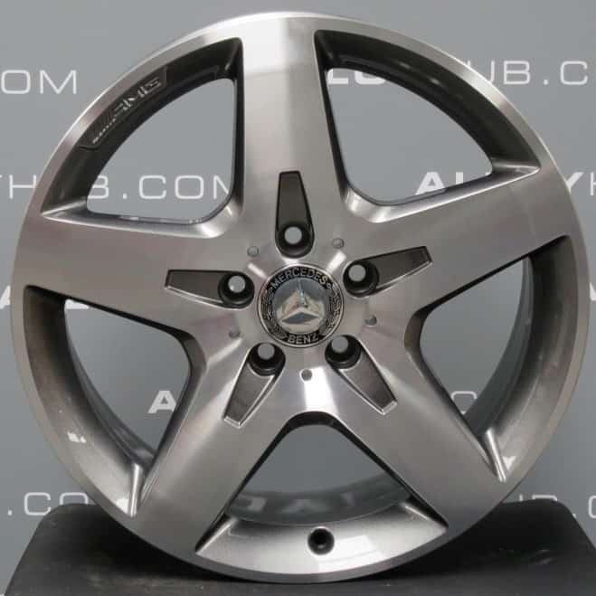 Genuine Mercedes-Benz GLA X156 AMG 18" inch 5 Spoke Alloy Wheels with Grey & Diamond Turned Finish A1564010500