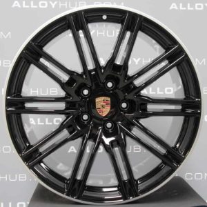 Genuine Porsche Cayenne 958 Sport Edition 10 Double Spoke 21" inch Alloy Wheels with Gloss Black & Silver Two Tone Finish 95836215200041