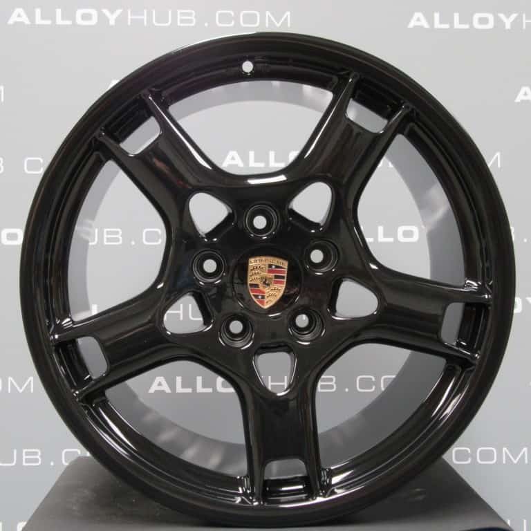Genuine Porsche 911 997 Carrera S C2/2S 19" Inch Lobster Claw Alloy Wheels with Gloss Black Finish 99736215600 99736216201