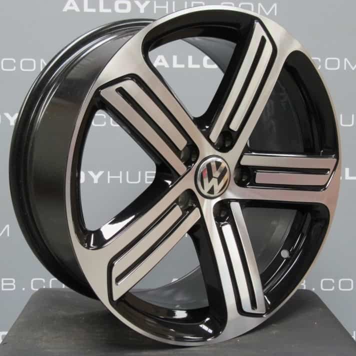 Genuine Volkswagen Golf MK6 MK7 R Line Cadiz 18" Inch Alloy Wheels with Black & Diamond Turned Finish 5G0 601 025 AG