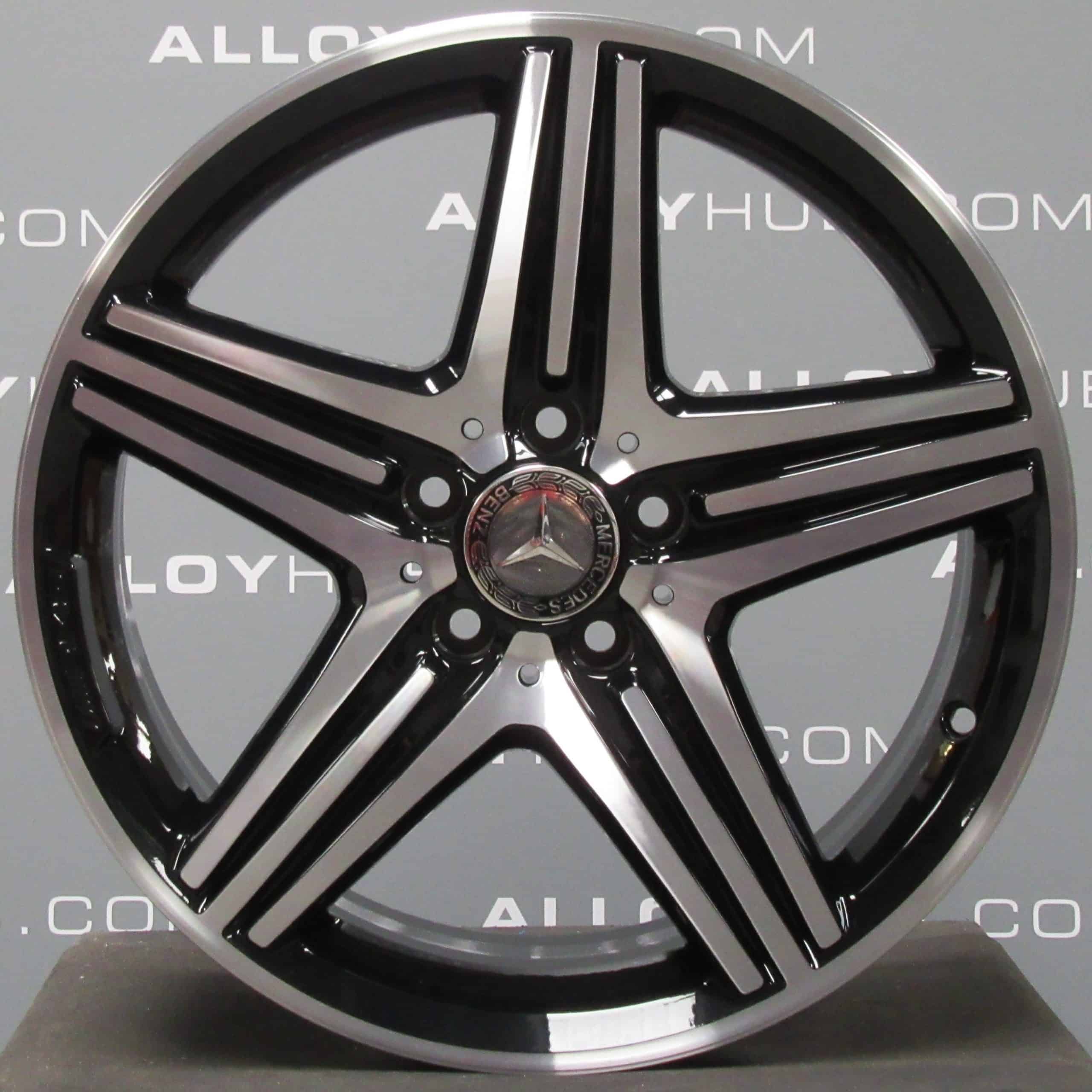 Genuine Mercedes-Benz A/B Class AMG 18" Inch 5 Spoke Alloy Wheels with  Gloss Black & Diamond Turned Finish A1764010402 - Alloy Hub