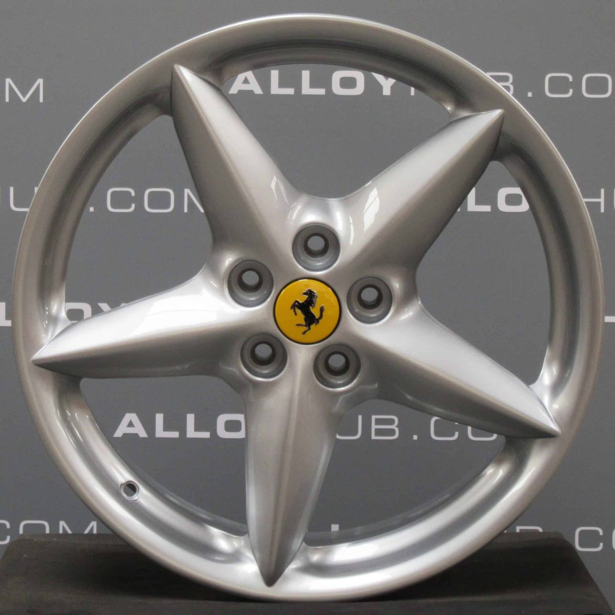 Genuine Ferrari 360 Modena Spider BBS 5 Star Spoke 18" inch Alloy Wheels with Silver Finish 164173 164175