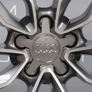 Genuine Audi RS3 S3 A3 8V 5 Twin Spoke 19" Inch Alloy Wheels with Grey & Diamond Turned Finish 8V0 601 025 AB