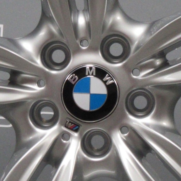 Genuine BMW 5/6 Series F10 F11 F12 F13 F06 Style 351M Sport 19″ Inch 5 Twin Spoke Alloy Wheels with Silver Finish 36117842652 36117842653