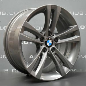 Genuine BMW 3/4 Series Style 397 M Sport 5 Twin Spoke 18″ Inch Alloy Wheels with Ferric Grey Finish 36116796247 36116868378