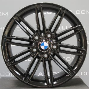 Genuine BMW 1 Series 207M Sport 10 Double Spoke 17" Inch Alloy Wheels with Gloss Black Finish 36118036937 36118036938
