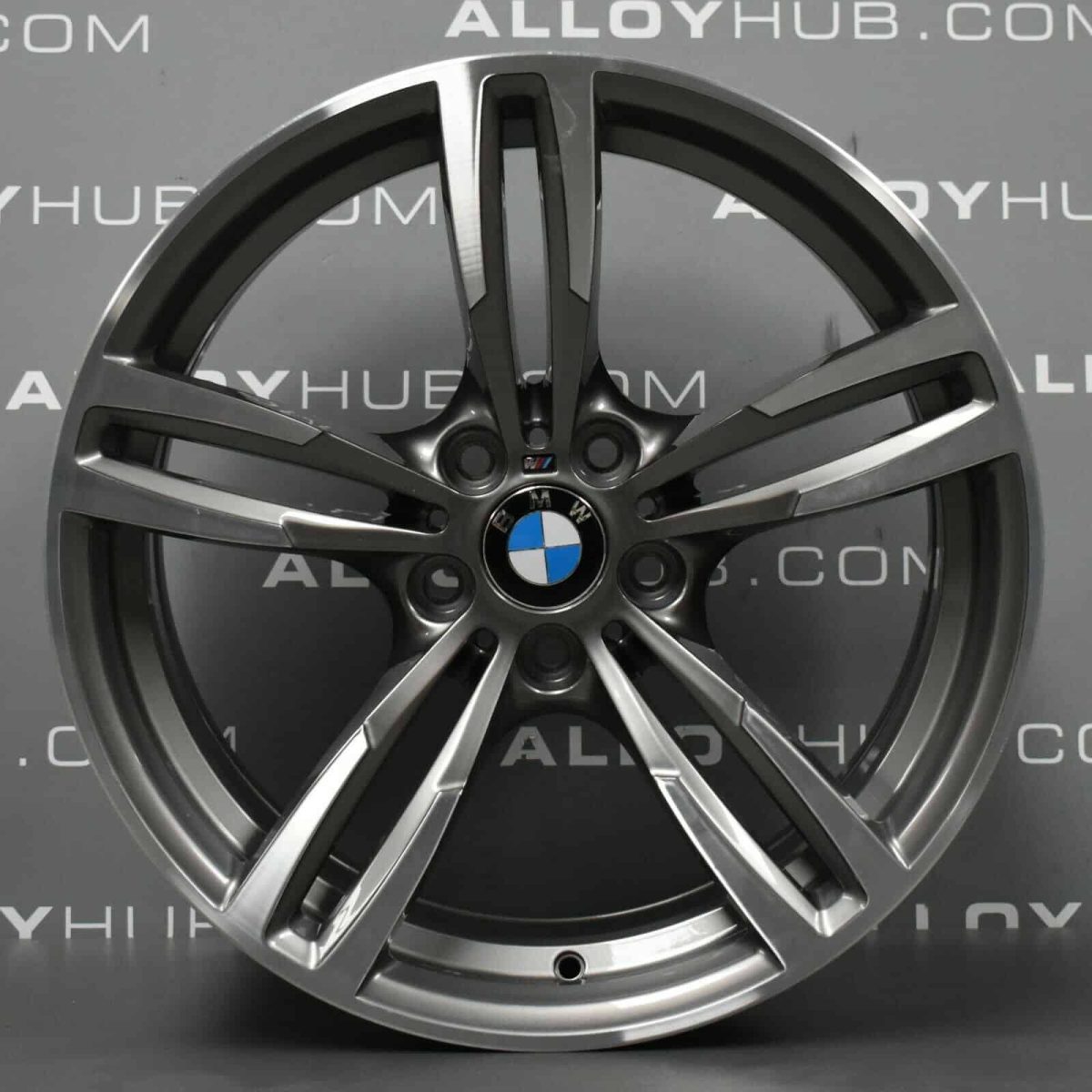 Genuine BMW 437M Sport M2 M3 M4 F87 F80 F82 19" Inch Alloy Wheels with Ferric Grey & Diamond Turned Finish 36112284755 36112284756