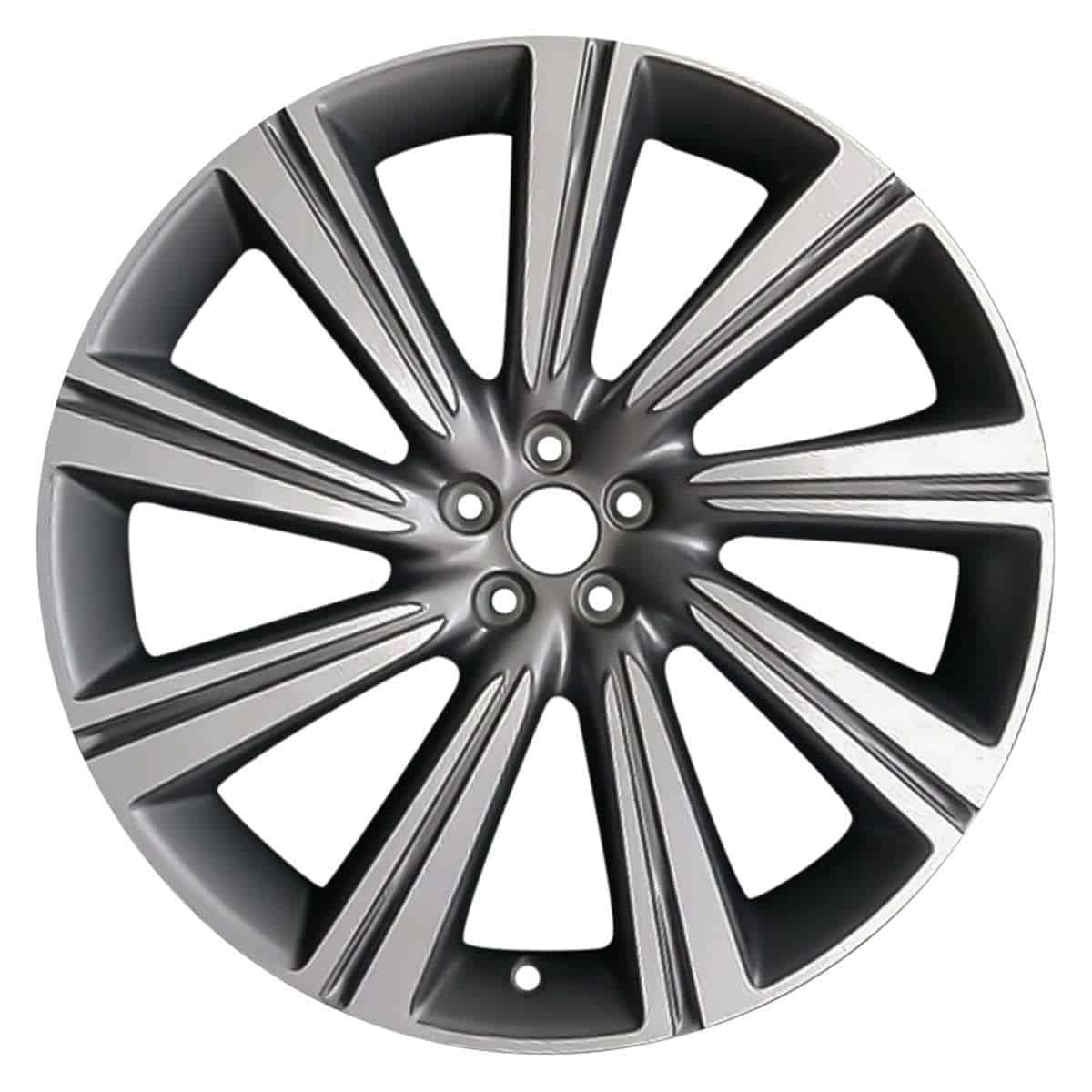 Genuine Jaguar F-Pace 9 Spoke 22″ Inch Alloy Wheels with Grey & Diamond Turned Finish T4A3798