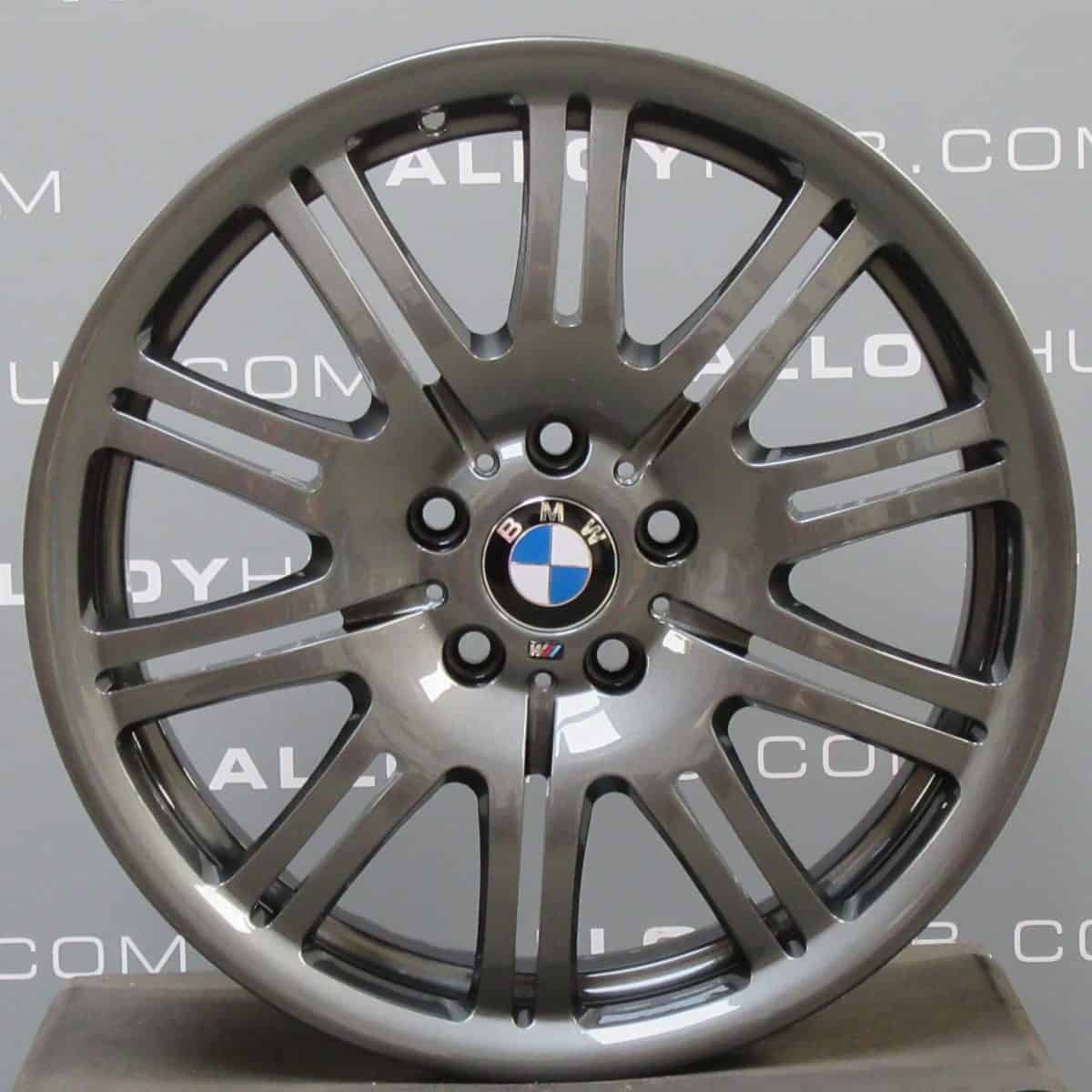 Genuine BMW M3 E46 Style 67M Sport 10 Double Spoke 19" inch Alloy Wheels with Anthracite Grey Finish 36112229650 36112229660