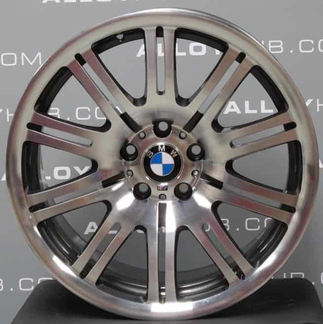 Genuine BMW M3 E46 Style 67M Sport 10 Double Spoke 19" inch Alloy Wheels with Grey & Diamond Turned Finish 36112229650 36112229660