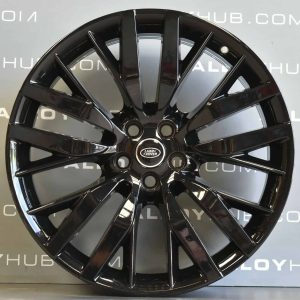 Genuine Land Rover Defender L663 Style 108 22" inch Alloy Wheels with Gloss Black Finish FK6M-1007-BA