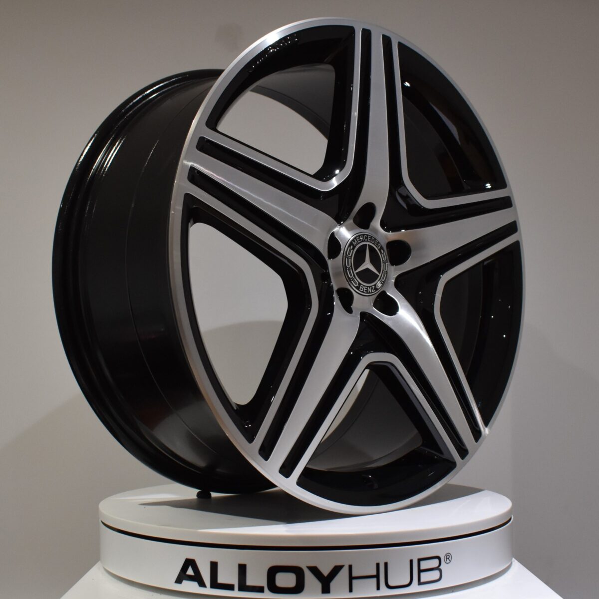 Genuine Mercedes-Benz ML GLE W166 AMG 21" inch Star Spoke Alloy Wheels with Gloss Black & Diamond Turned Finish A1644015302