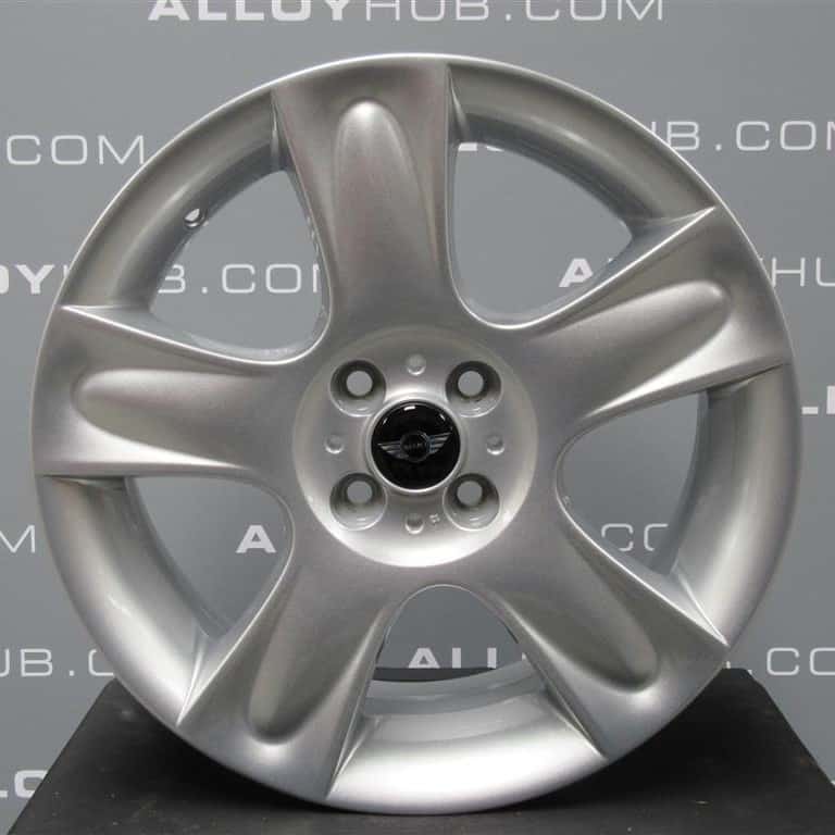 Genuine Mini Cooper S R50 R53 R56 R111 Star Bullet Spoke 17" inch Alloy Wheels with Silver Finish 36116763299