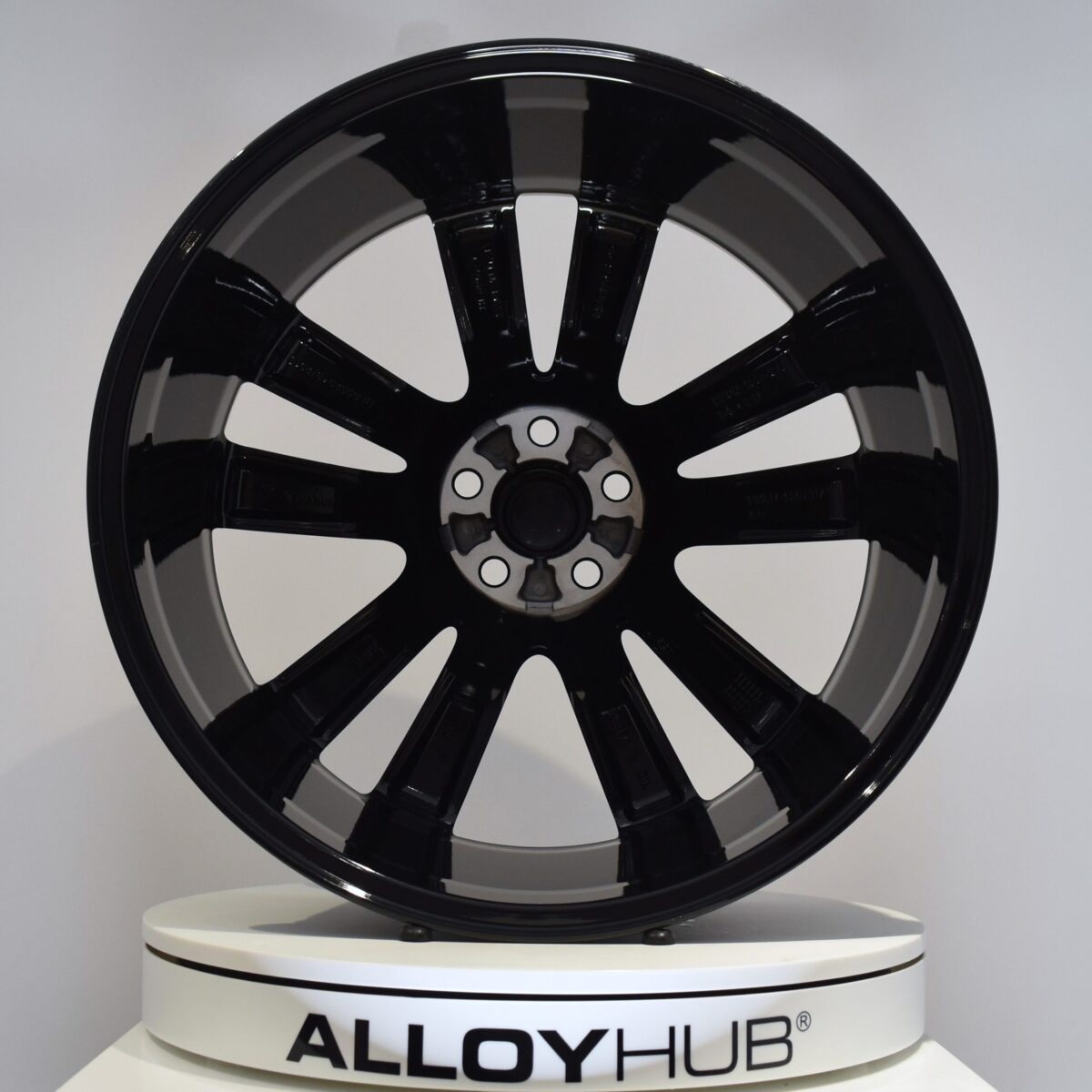 Genuine Jaguar F-Pace Venom 5 Twin Spoke 20" Inch Alloy Wheels with Gloss Black Finish HK8M-1007-GA