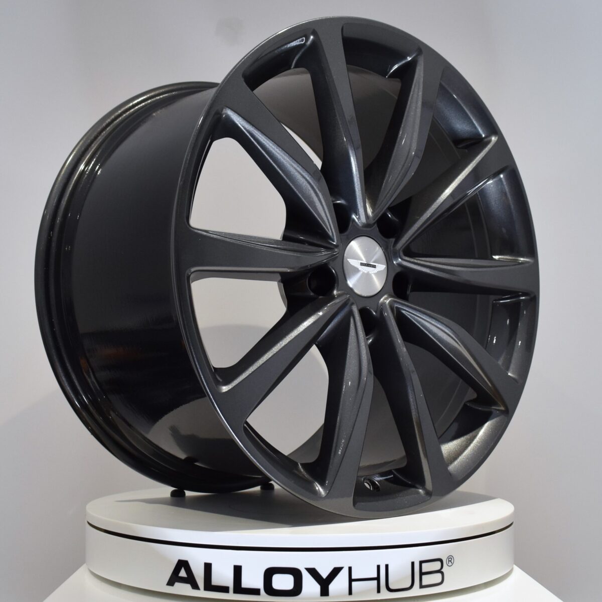 Genuine Aston Martin Vantage 5 V Spoke 20" Inch Alloy Wheels with Anthracite Finish HY53-1007-BA