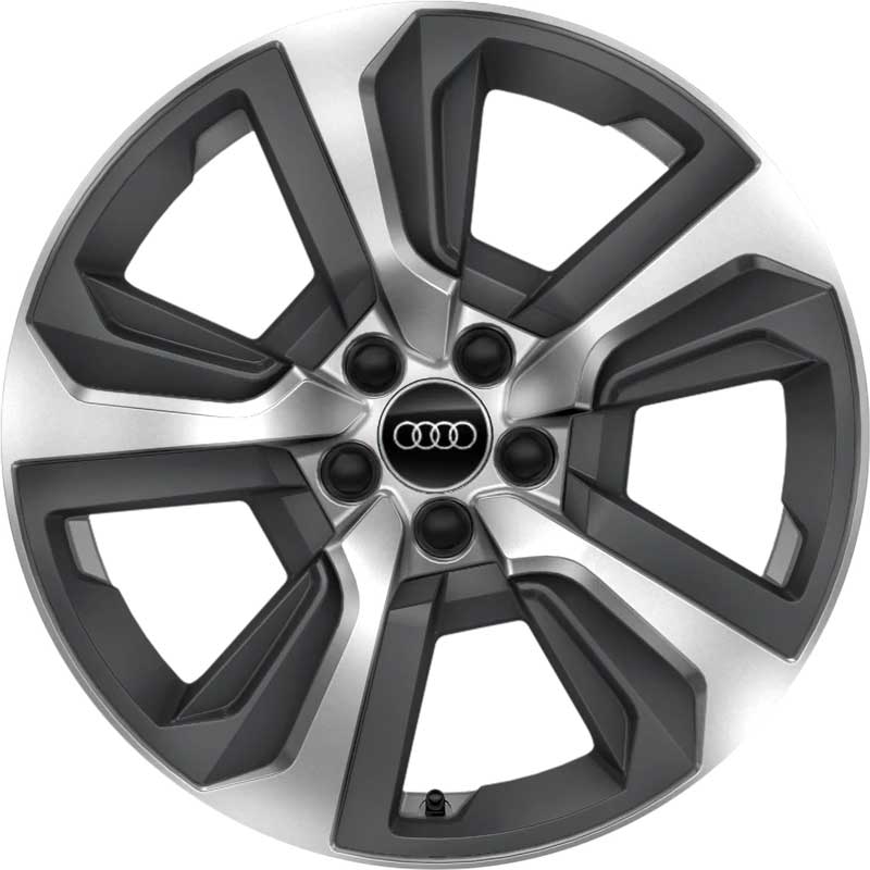 Genuine Audi A1 82A 5 Spoke 17" Inch Alloy Wheels with Silver & Anthracite Finish 82A 601 025 H