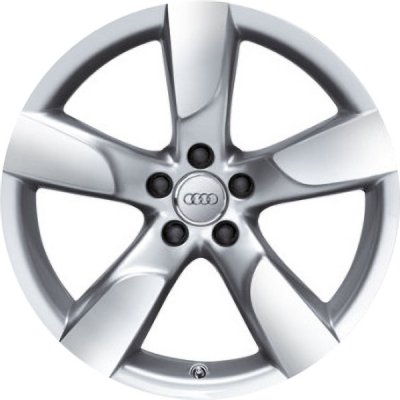 Genuine Audi A4 S4 8K 5 Hollow Spoke 19" Inch Alloy Wheels with Silver and Diamond Turned Finish 8K0 071 499 A