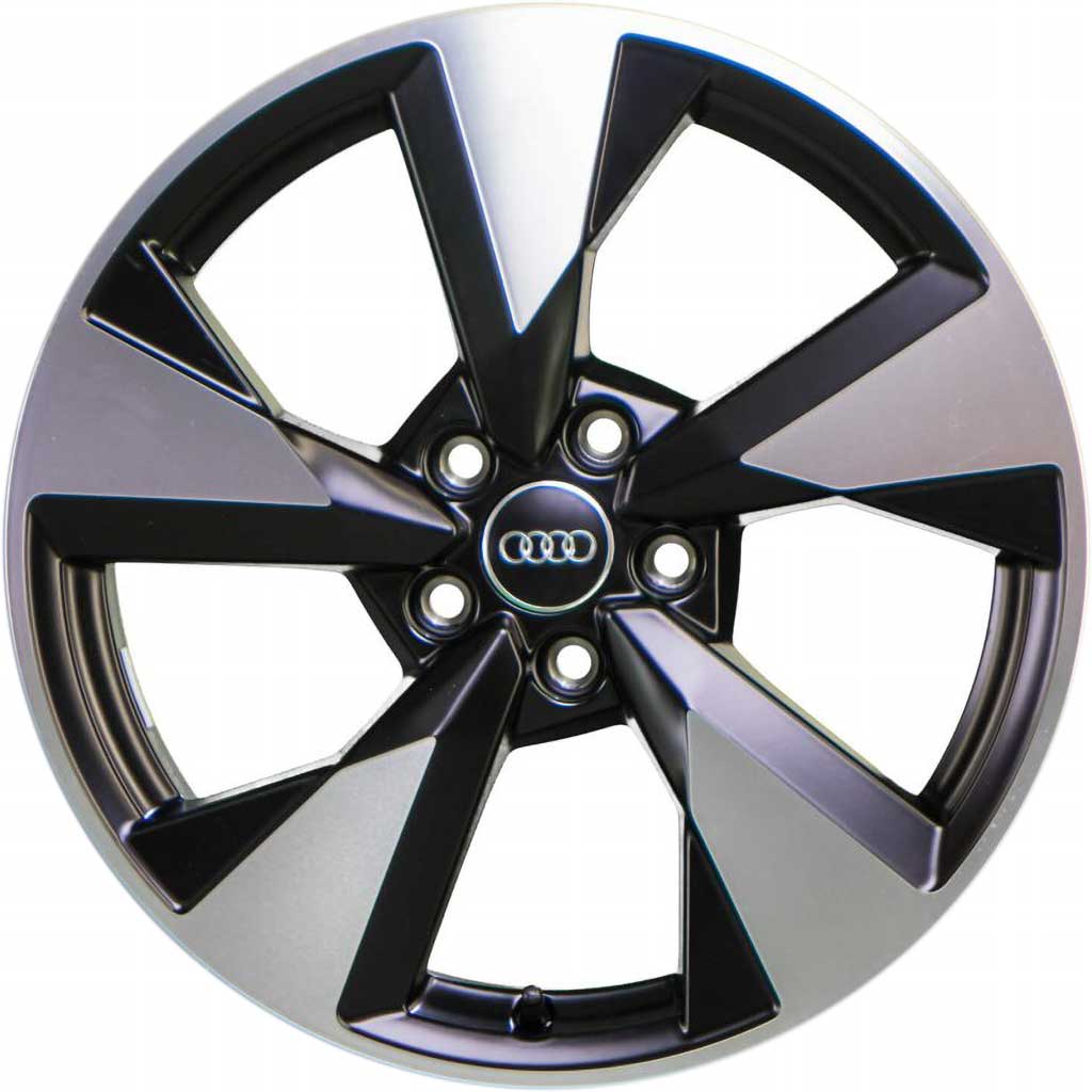 Genuine Audi A4 8W 5 Aero Spoke 18" Inch Alloy Wheels With Black & Diamond Turned Finish 8W0 601 025 BC