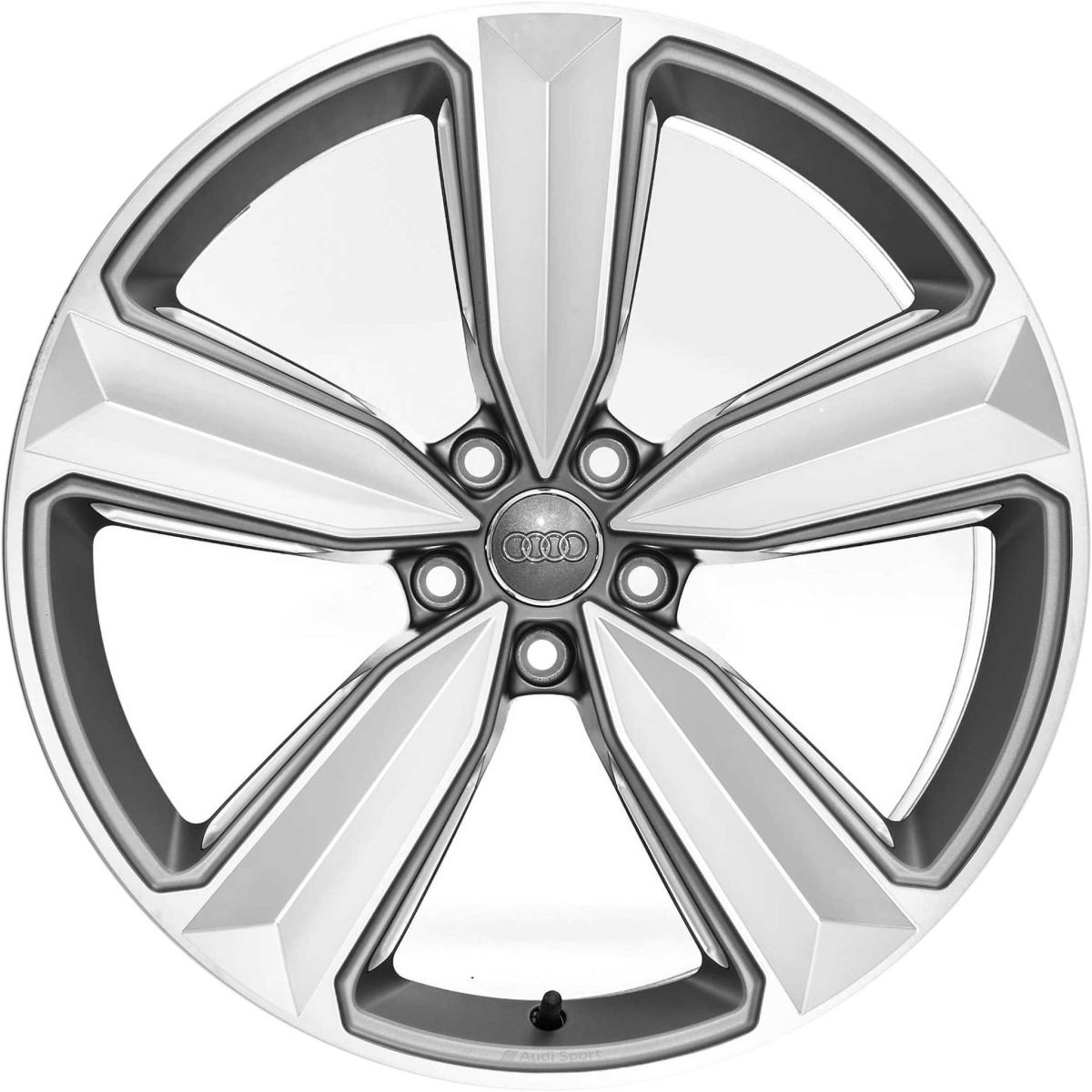 Genuine Audi RS4 8W 5 Spoke 20" Inch Alloy Wheels With Grey and Diamond Turned Finish 8W0 601 025 FP