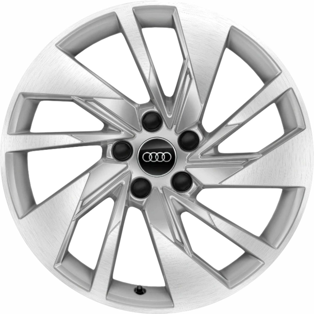 Genuine Audi A3 S3 8Y 5 Double Spoke 18" Inch Alloy Wheels with Silver & Diamond Turned Finish 8Y0 601 025 F