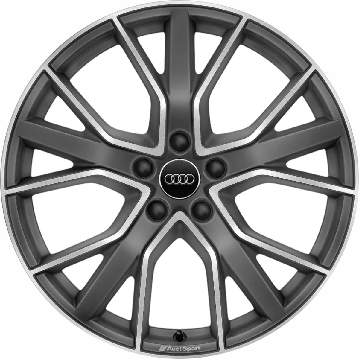 Genuine Audi A5 8W Y Spoke 20" Inch Alloy Wheels with Grey and Diamond Turned Finish 8W0 601 025 EG