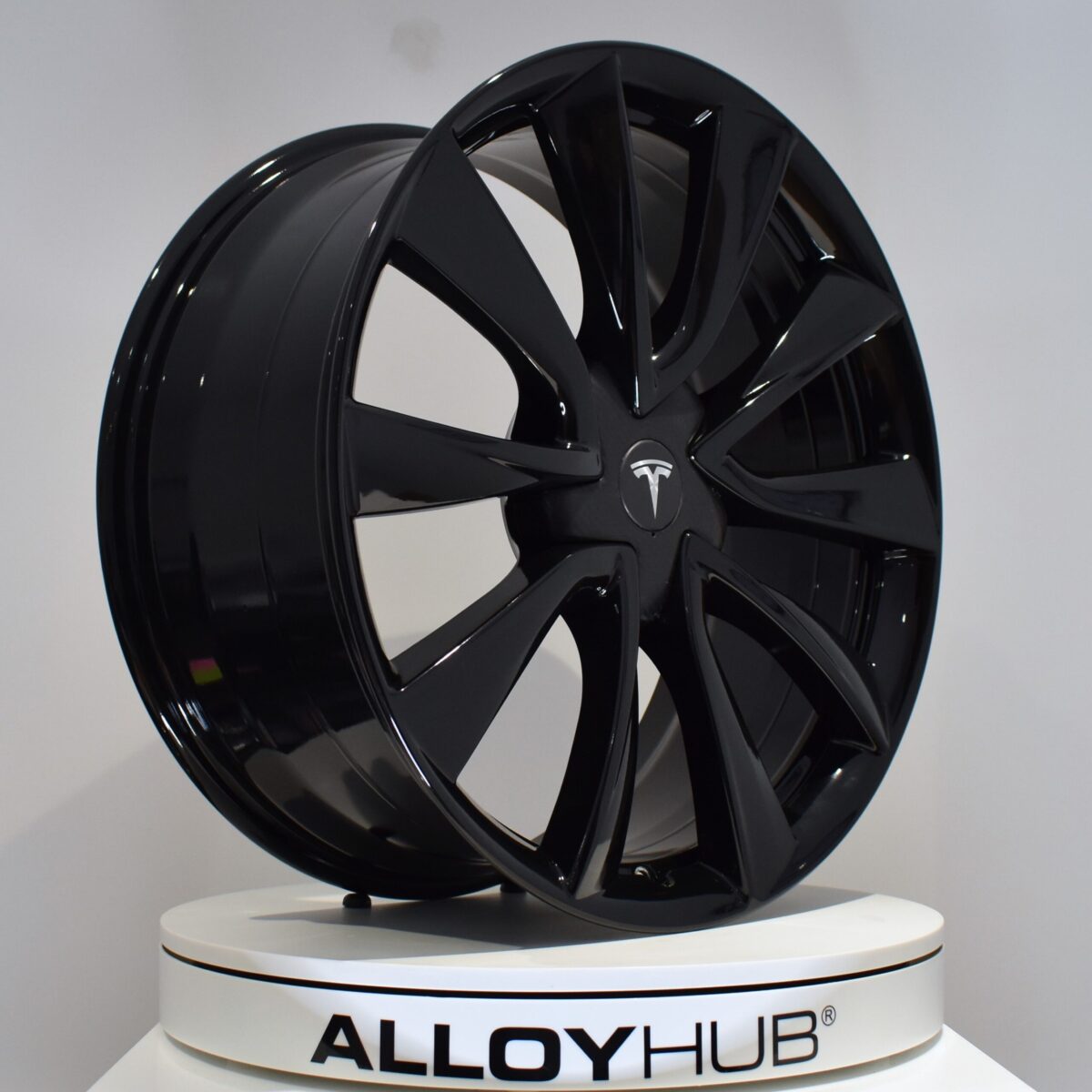Genuine Tesla Model 3 Turbine 20" Inch Alloy Wheels with Gloss Black Finish 1044227-00-D