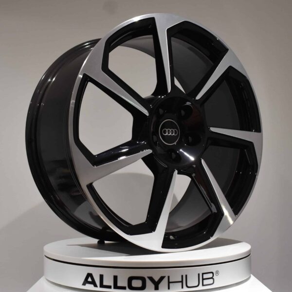 Genuine Audi TT MK3 8S 7 Spoke Rotor 19" Inch Alloy Wheels with Black & Diamond Turned Finish 8S0 601 025 CE