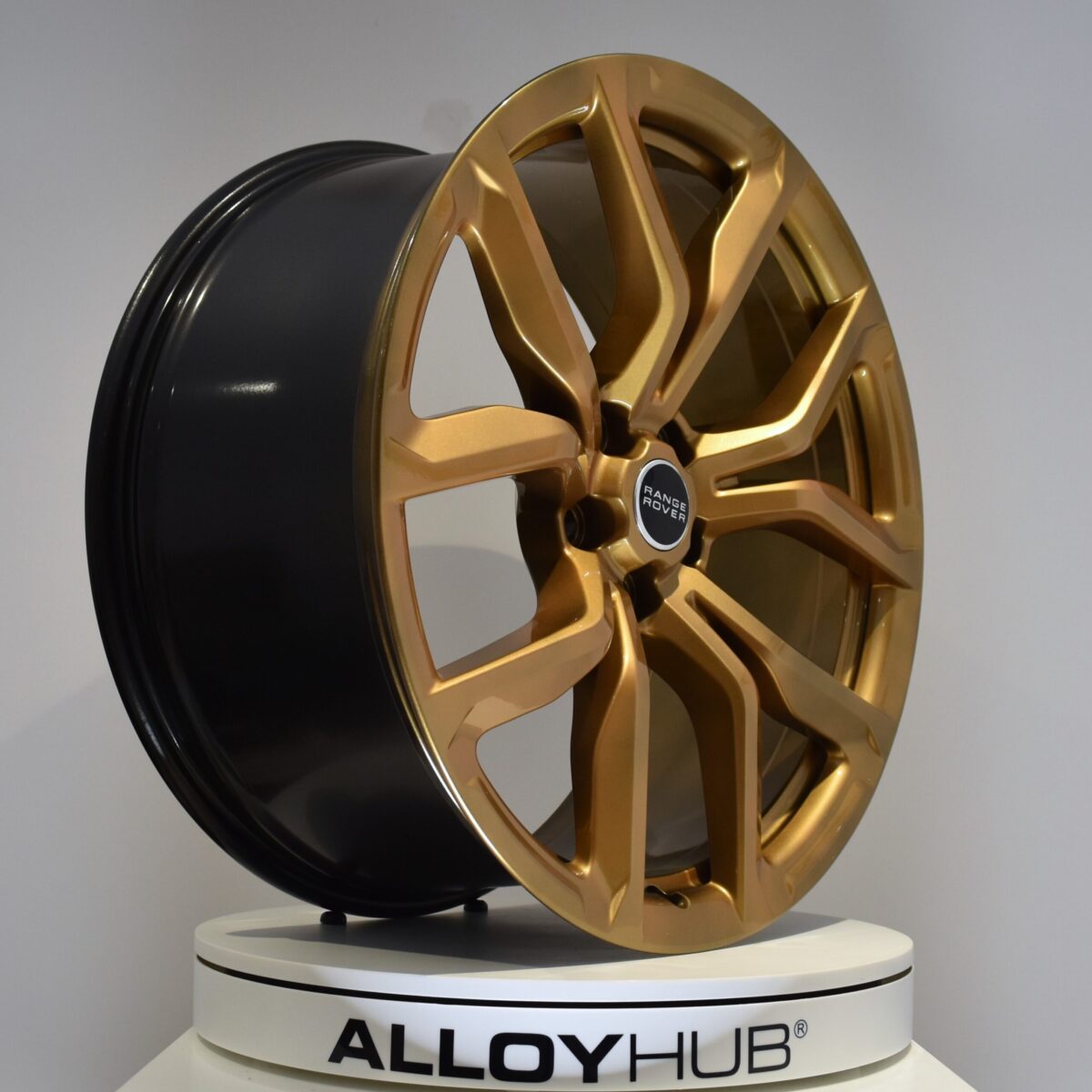 Genuine Land Rover Range Rover Sport SVR L494 Style 5083 5 Split-Spoke 22" inch Alloy Wheels with Gold Finish JK6M-1007-AA