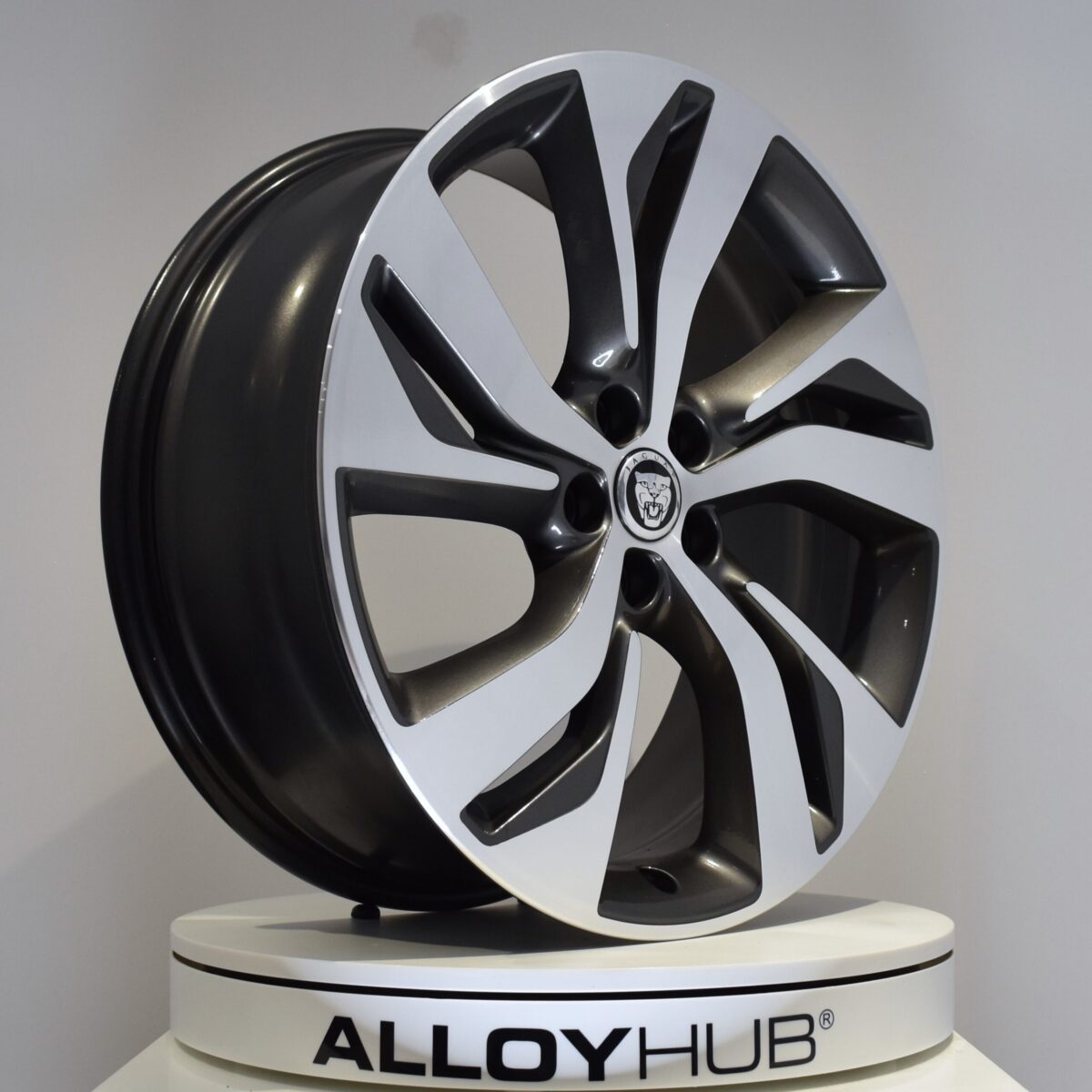 Genuine Jaguar E-Pace 5120 5 Spoke 20" Inch Alloy Wheels with Grey and Diamond Turned Finish J9C24635