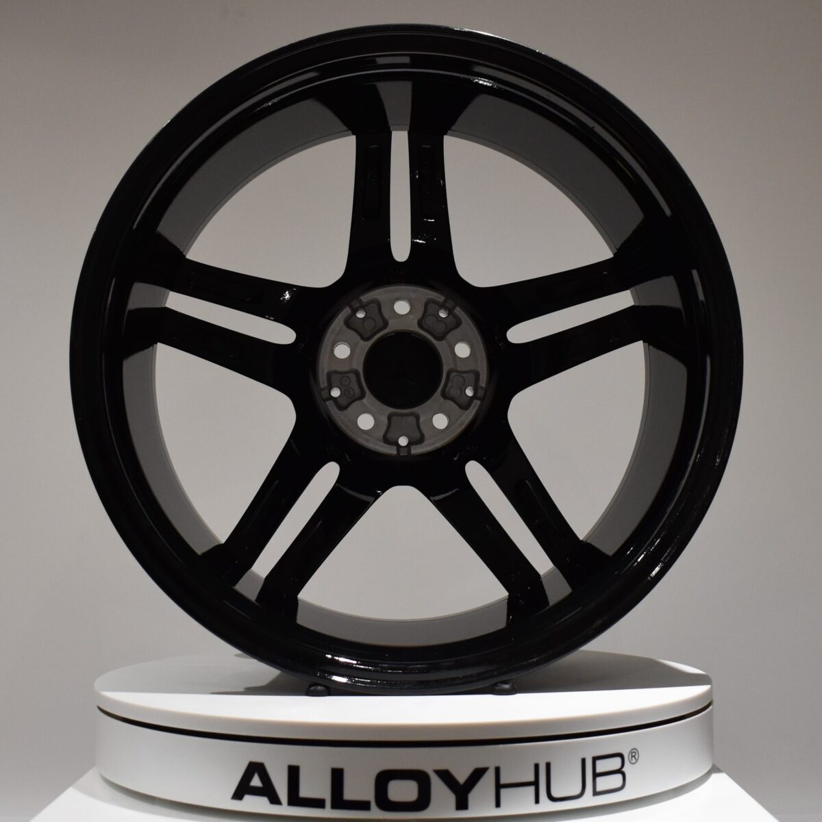 Genuine Mercedes-Benz E CLASS E43 E53 19" inch 5 Twin Spoke Alloy Wheels with Black & Diamond Turned Finish A2134013800 A2134012100