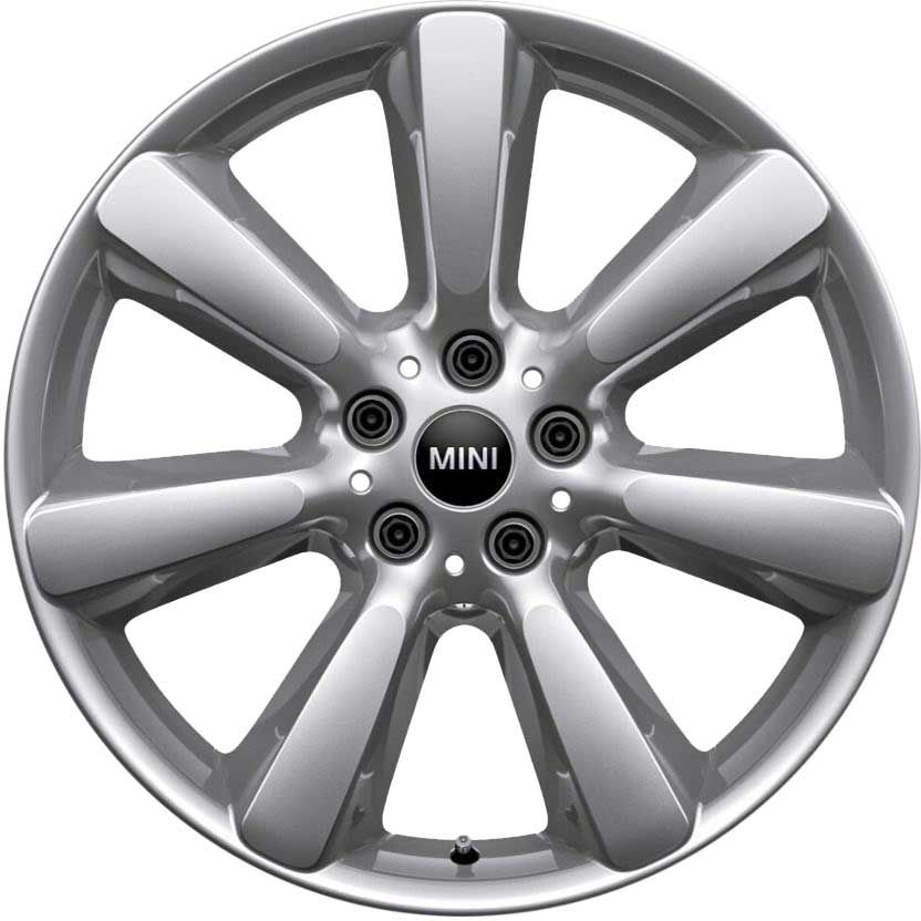 Genuine Mini Countryman F60 535 Edged Spoke 19" Alloy Wheels with Metallic Silver Finish 36116856037